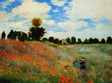  Argenteuil Canvas - Poppies at Argenteuil Claude Monet Impressionism Flowers